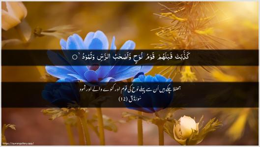 Qaaf Ayah 12 - Arabic + Urdu wallpaper