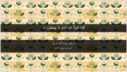 Adh-Dhaariyat Ayah 17 - Arabic + Urdu wallpaper