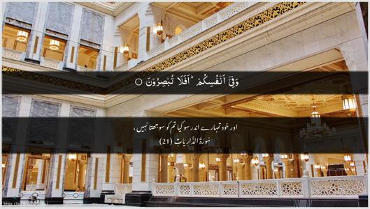 Adh-Dhaariyat Ayah 21 - Arabic + Urdu wallpaper