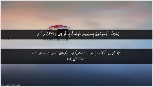 Ar-Rahmaan Ayah 41 - Arabic + Urdu wallpaper