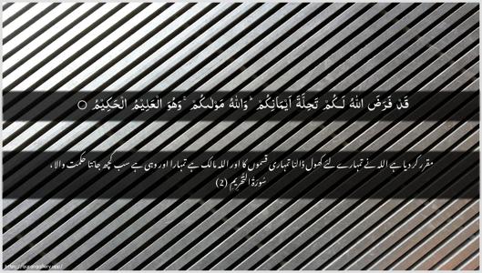 At-Tahrim Ayah 2 - Arabic + Urdu wallpaper