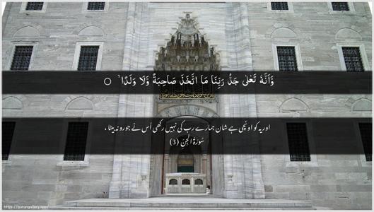 Al-Jinn Ayah 3 - Arabic + Urdu wallpaper