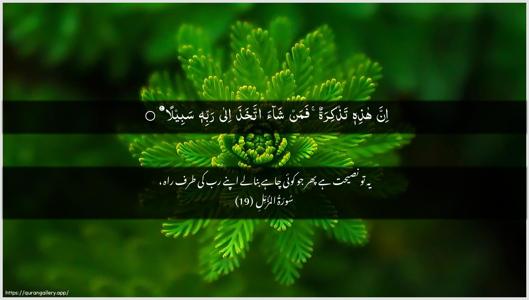 Al-Muzzammil Ayah 19 - Arabic + Urdu wallpaper