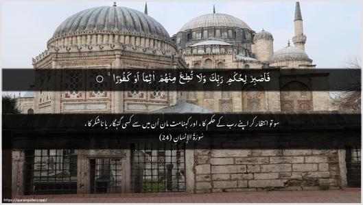 Al-Insaan Ayah 24 - Arabic + Urdu wallpaper