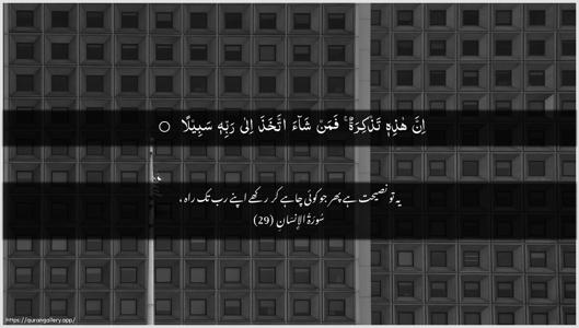 Al-Insaan Ayah 29 - Arabic + Urdu wallpaper