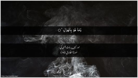 At-Taariq Ayah 14 - Arabic + Urdu wallpaper