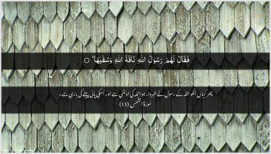 Ash-Shams Ayah 13 - Arabic + Urdu wallpaper
