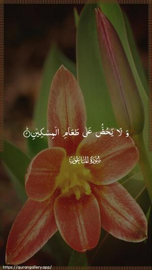 Al-Maa"un Ayah 3 - Arabic wallpaper