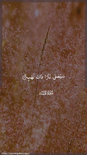 Al-Masad Ayah 3 - Arabic wallpaper
