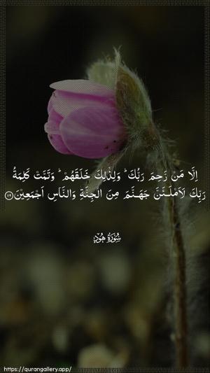 Hud Ayah 119 - Arabic wallpaper