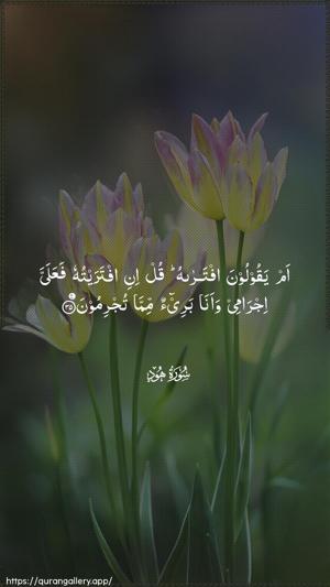 Hud Ayah 35 - Arabic wallpaper