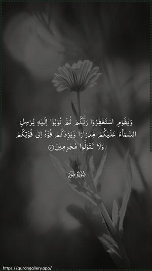 Hud Ayah 52 - Arabic wallpaper