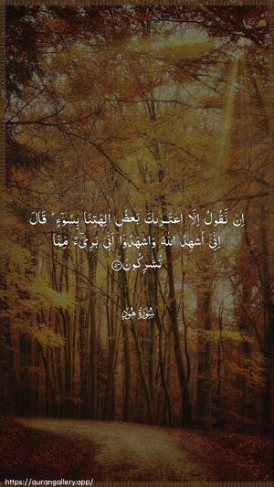 Hud Ayah 54 - Arabic wallpaper