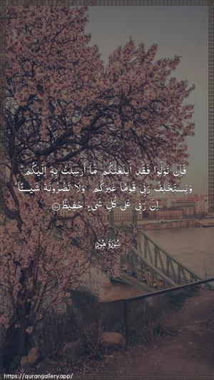 Hud Ayah 57 - Arabic wallpaper