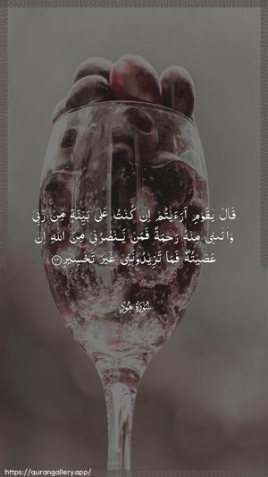 Hud Ayah 63 - Arabic wallpaper