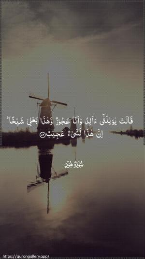 Hud Ayah 72 - Arabic wallpaper