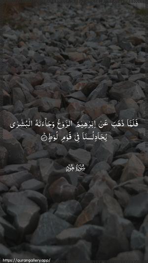 Hud Ayah 74 - Arabic wallpaper