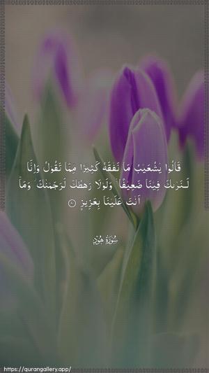 Hud Ayah 91 - Arabic wallpaper
