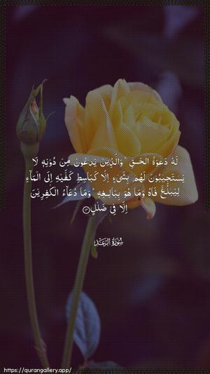 Ar-Ra"d Ayah 14 - Arabic wallpaper