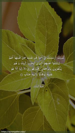 Ar-Ra"d Ayah 30 - Arabic wallpaper