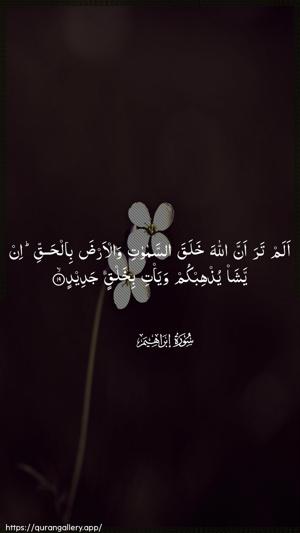 Ibrahim Ayah 19 - Arabic wallpaper