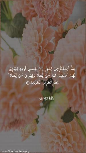 Ibrahim Ayah 4 - Arabic wallpaper
