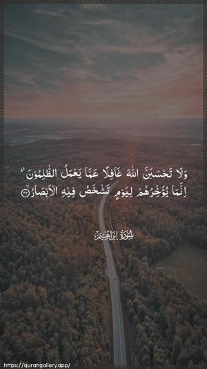 Ibrahim Ayah 42 - Arabic wallpaper