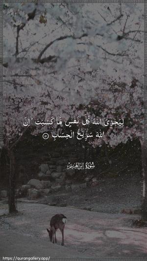 Ibrahim Ayah 51 - Arabic wallpaper