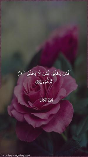 An-Nahl Ayah 17 - Arabic wallpaper