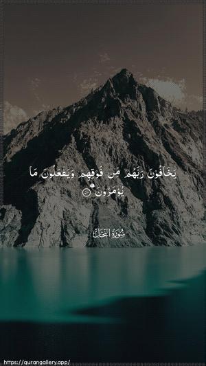 An-Nahl Ayah 50 - Arabic wallpaper
