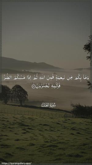 An-Nahl Ayah 53 - Arabic wallpaper