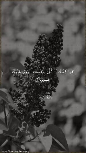 Al-Israa Ayah 14 - Arabic wallpaper
