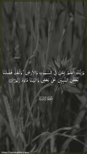 Al-Israa Ayah 55 - Arabic wallpaper