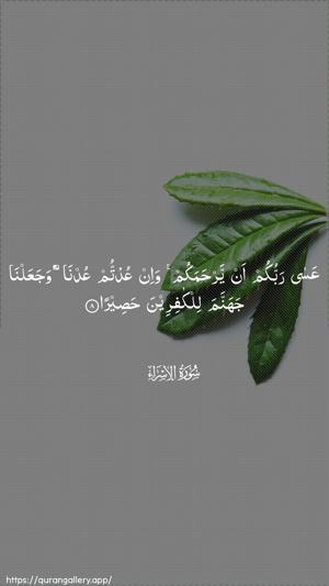 Al-Israa Ayah 8 - Arabic wallpaper