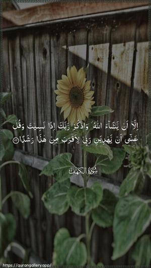 Al-Kahf Ayah 24 - Arabic wallpaper
