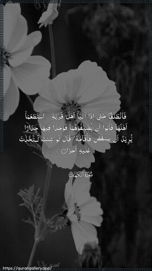 Al-Kahf Ayah 77 - Arabic wallpaper