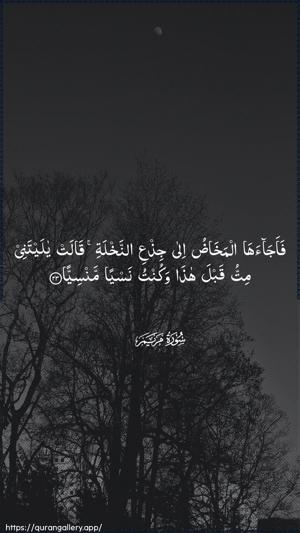 Maryam Ayah 23 - Arabic wallpaper