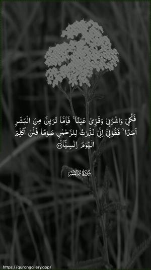 Maryam Ayah 26 - Arabic wallpaper