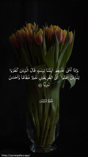 Maryam Ayah 73 - Arabic wallpaper