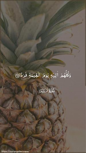 Maryam Ayah 95 - Arabic wallpaper
