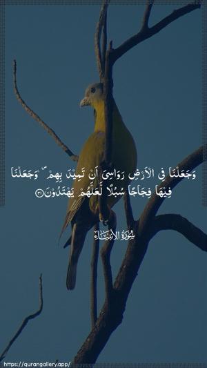 Al-Anbiyaa Ayah 31 - Arabic wallpaper
