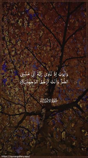 Al-Anbiyaa Ayah 83 - Arabic wallpaper