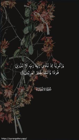 Al-Anbiyaa Ayah 89 - Arabic wallpaper