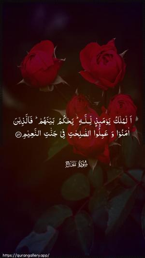 Al-Hajj Ayah 56 - Arabic wallpaper