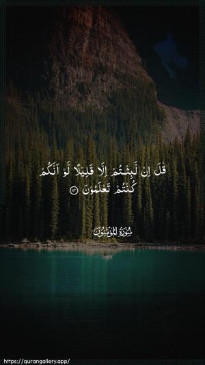 Al-Muminoon Ayah 114 - Arabic wallpaper