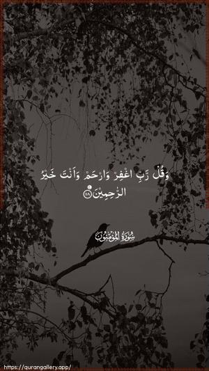 Al-Muminoon Ayah 118 - Arabic wallpaper