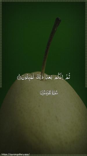 Al-Muminoon Ayah 15 - Arabic wallpaper