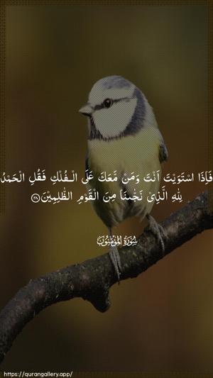 Al-Muminoon Ayah 28 - Arabic wallpaper