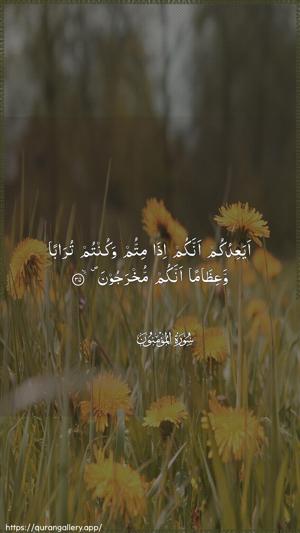 Al-Muminoon Ayah 35 - Arabic wallpaper