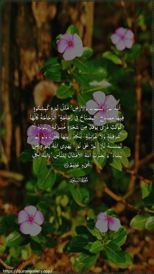 An-Noor Ayah 35 - Arabic wallpaper